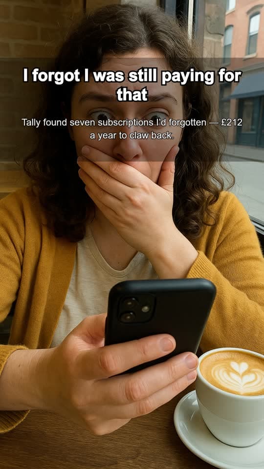 A vertical UGC ad exported from VectorStudio, with its caption burned in.