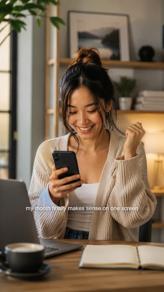A vertical UGC ad exported from VectorStudio, with its caption burned in.